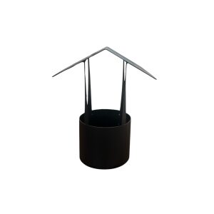 Fekete esővédő sapka (1,5 mm) 120 mm